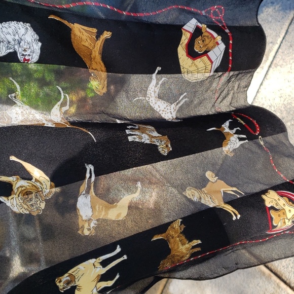 CEJON 100% Printed Silk Scarf Vintage 60" X 12 " EUC - Picture 7 of 7